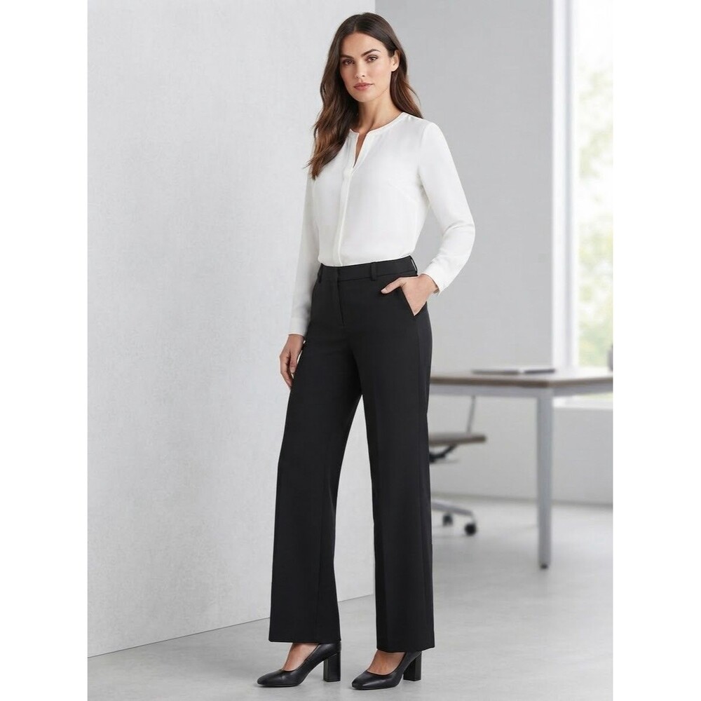 Apt. 9 Courtney Women's Black Dress Pants Wide Leg Stretch Career Size 6
